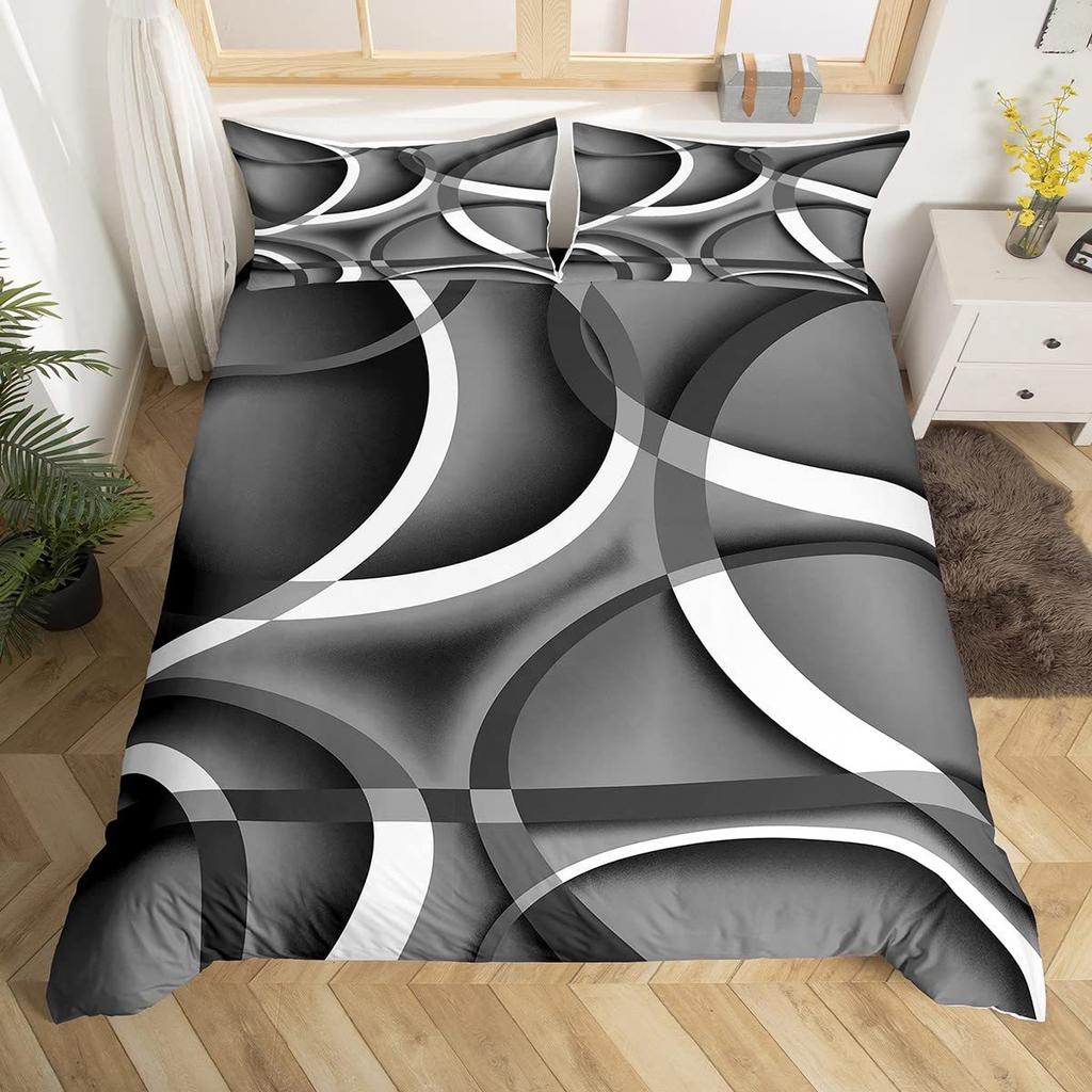 Romantic Theme Red Rose Three-Piece Quilt Cover 3D Digital Printing Bedding Set Bed Cover