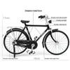 2025 New 51 Pcs DIY Retro Bicycle Model Ornament For Kids, Creative 1:10 Simulation Mini Bicycle Model Scale Kit With Inflator and Briefcase, Finger