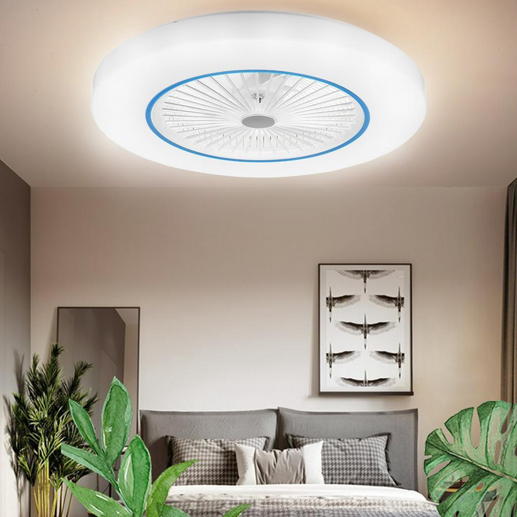 Light ceiling fan Led Ceiling Fan with lights remote control modern lighting three-color dimming ceiling light White 72W 58*18cm