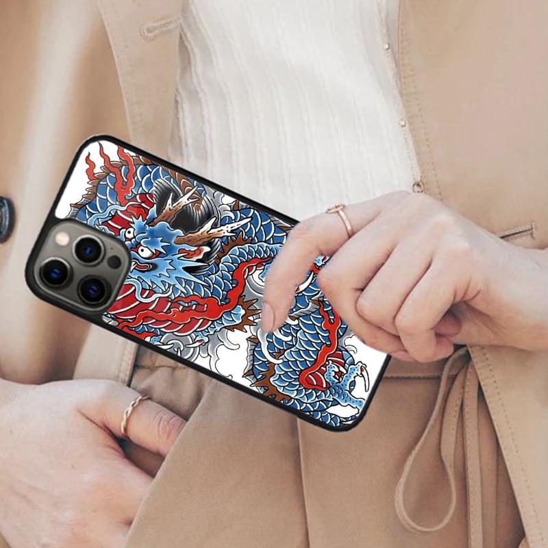 Asian japanese chinese lucky red dragon tattoo Magnetic Phone Case For iPhone 17 Air 16 14 13 12 Pro Max 15 Plus MagSafe Cover