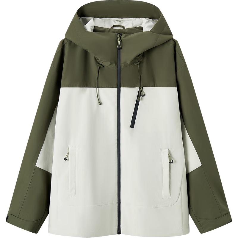 

Semir Men s Colorblock Outdoor Hooded Windproof Jacket XL