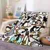 Cartoon P-Pingu Cute Blanket Warm Soft Suitable For Bedroom Sofa Bed Living Room Office Travel Camping Gifts