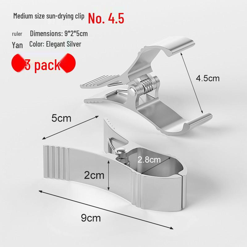 Large Aluminum Windproof Quilt Drying Clips