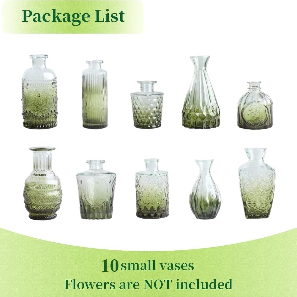 European Style Colored Glass Vase Water Nourishing Green Plants Flower Arrangements Desktop Ornaments Home Decoration