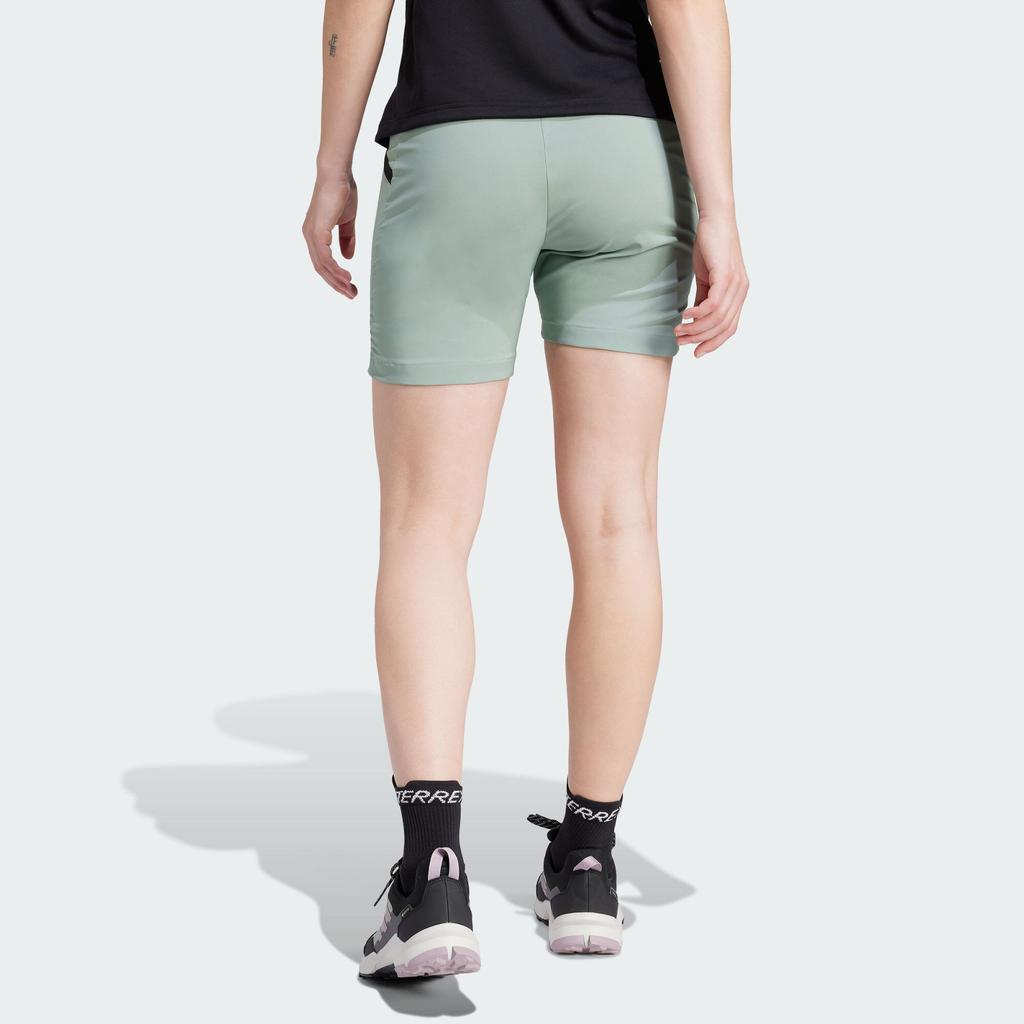 adidas Terrex Xperior Mid Shorts Comfortable High Waist Woven Casual Shorts Women Shorts Silver Gray Green IJ8302