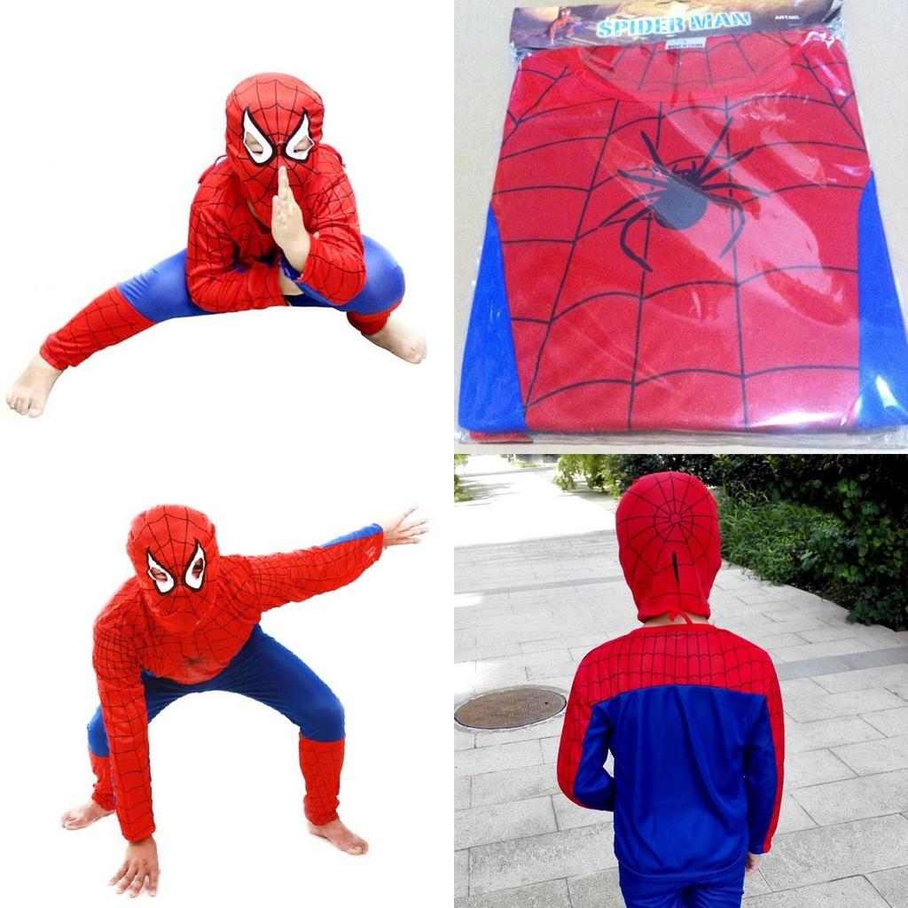 Amazing Spider-man Patterned Kids Costume Set For Halloween And Parties