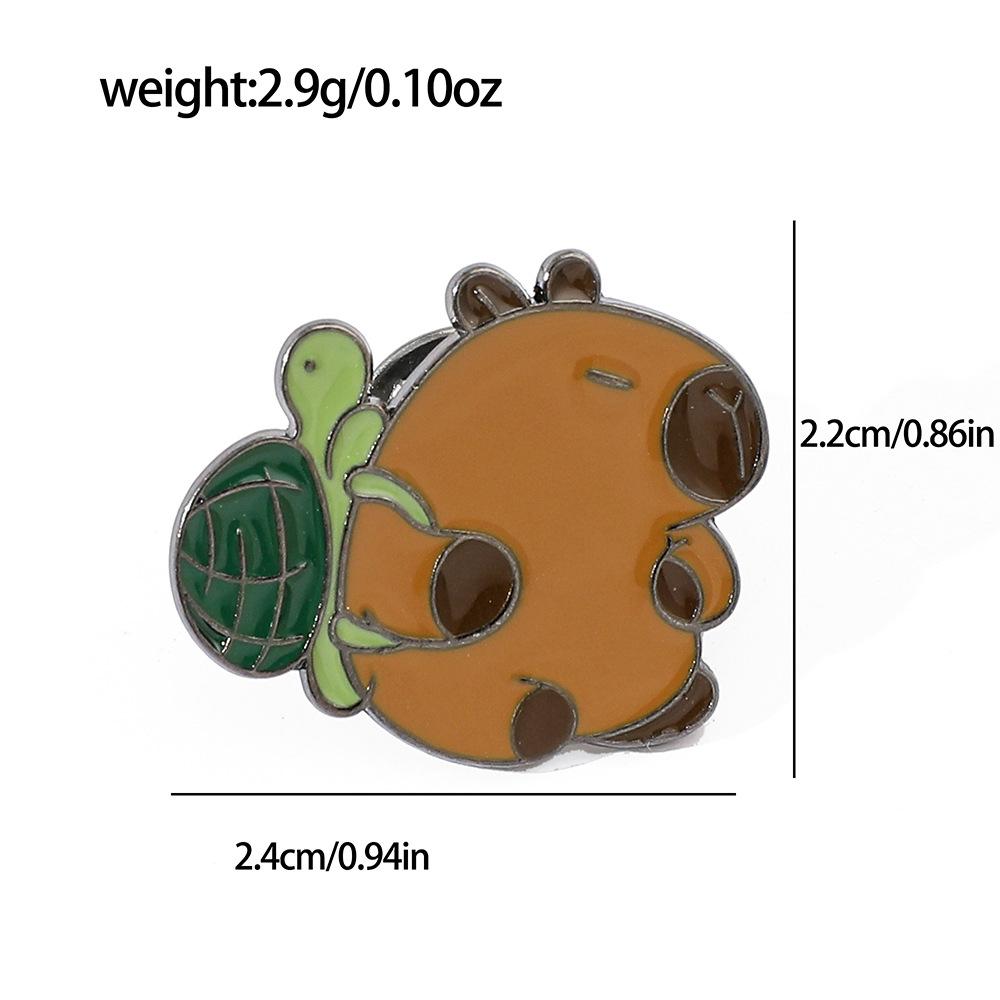 Soft Moe Kapibara Metal Badge Small Animal Capybara Alloy Brooch Pin