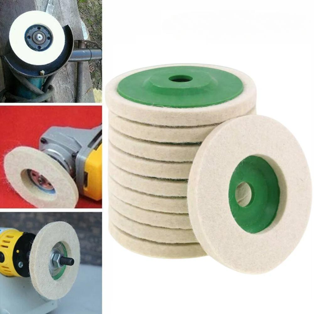 20pcs Wool Polishing Wheel Buffing Pads Angle Grinder Wheel Felt Polishing Disc For Metal Marble Glass Ceramics