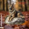 1 шт. Садовий кілок «Німецька вівчарка» - 11,8-дюймовий вуличний маркер для ландшафту, підходить для квіткових горщиків та декору саду