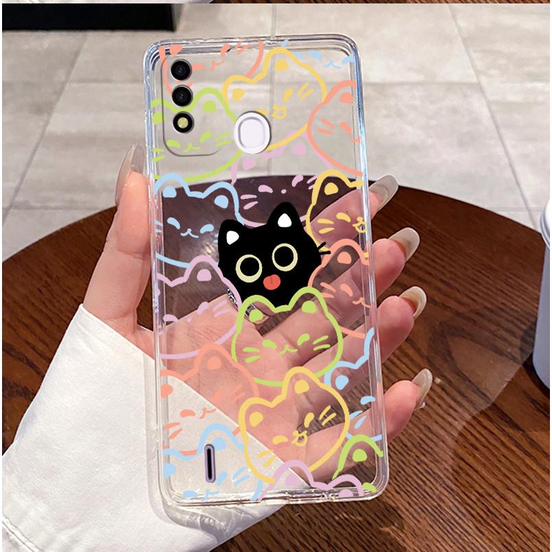 Case for ITEL P37 / Vision 2s Cover Clear Soft Silicone Love Heart Rabbit Phone Casing for itel P37 Vision2s P651L P651W Shell