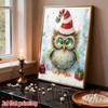 Frameless Pearl Painting Kit Festive Owl Aesthetic Wall Art DIY Sparkling Bead Canvas Room Decor Creative Craft