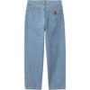Carhartt WIP Carrot Pants With Tapered Cut Square Label Zipper Fly Straight Leg Jeans Men Pants Light-Blue I034237-01-12