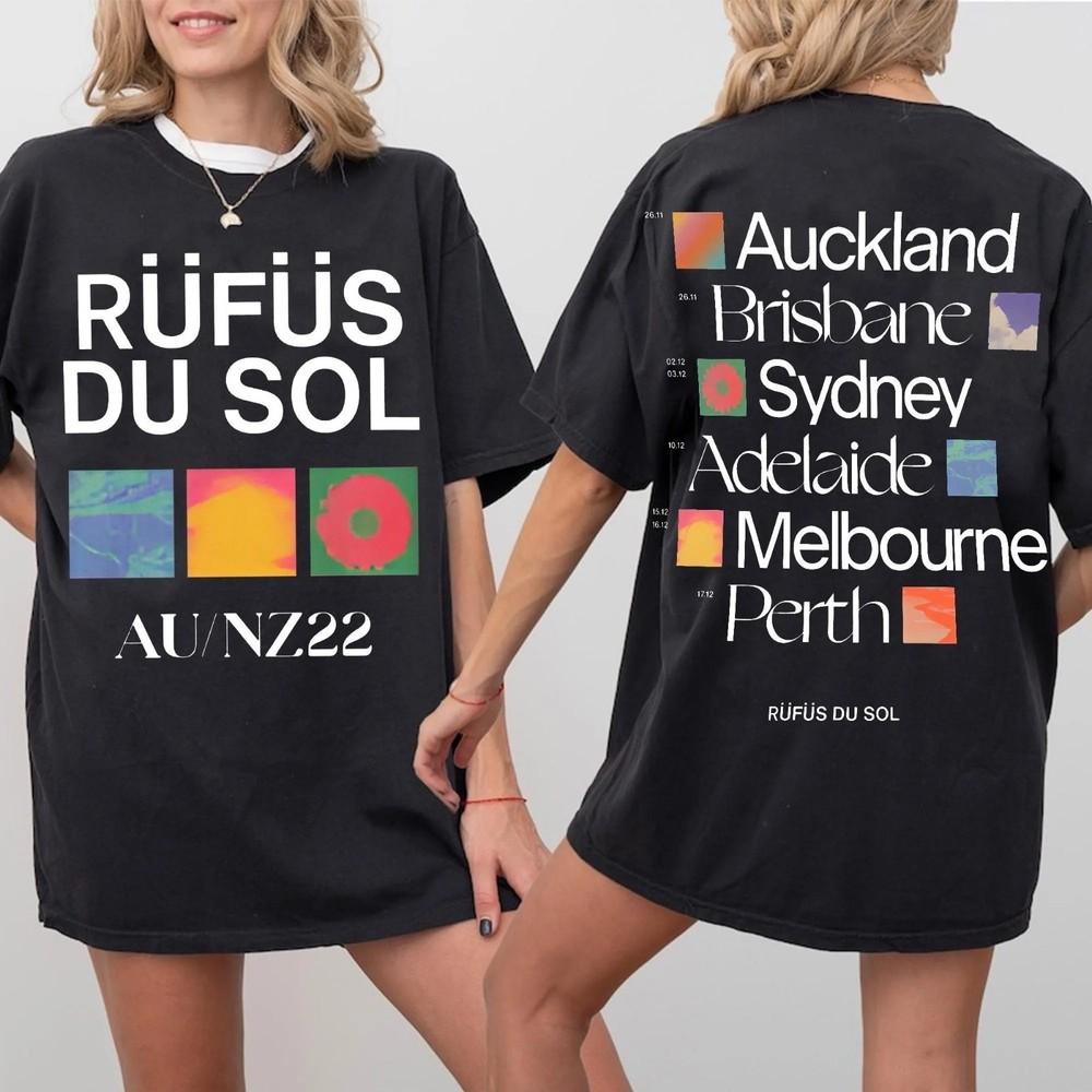 Rufus Du Sol Tour Dates 2025 Inhale Exhale World Tour Inspired T-Shirt Unisex T-Shirt XL