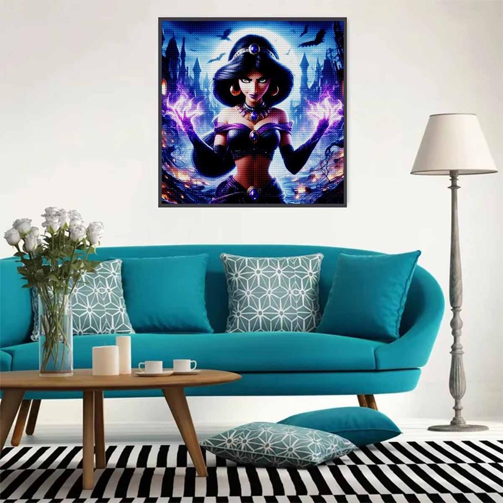 5D DIY Diamond Painting Decorative The Black Princess Full Round Drill Scenery Diamond Embroidery Cross Stitch Kits Home Decor Gift