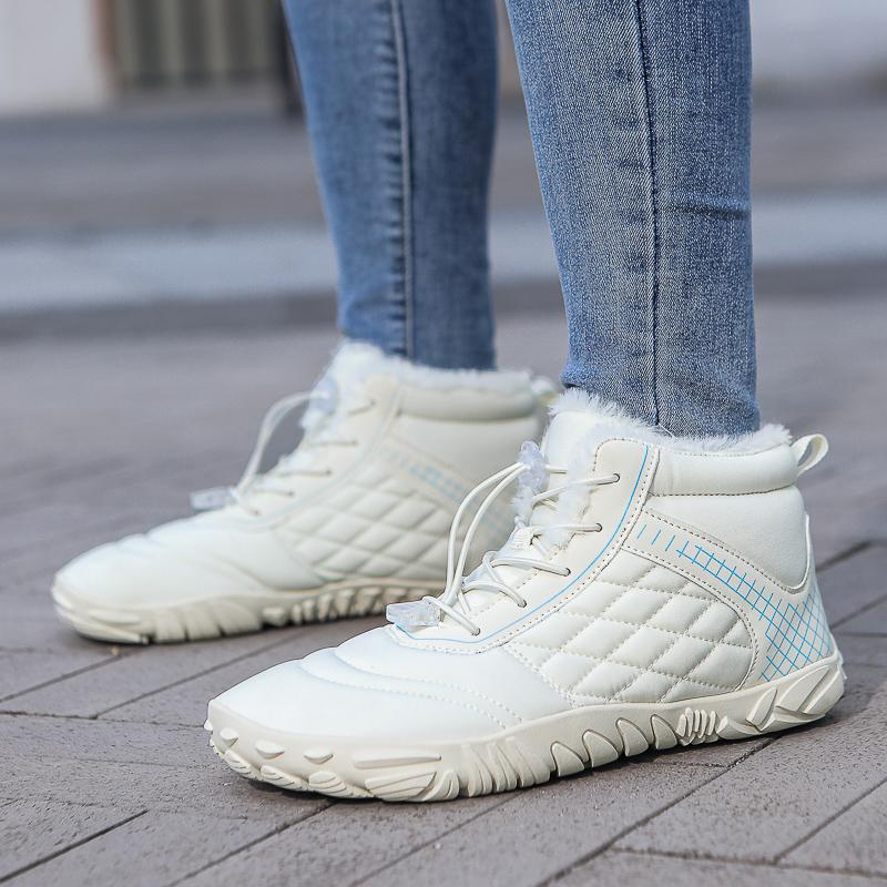 Warm Snow Boots Women Winter Hiking Boots High-top Outdoor Sports Shoes Men Non-slip Plush Sneakers