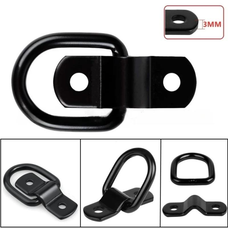 2/4/6/8Pcs Heavy Duty D Rings Tie Down Anchors Universal Trailer Connector Link D Shaped Tow Hook Wall Surface Mount Bracket