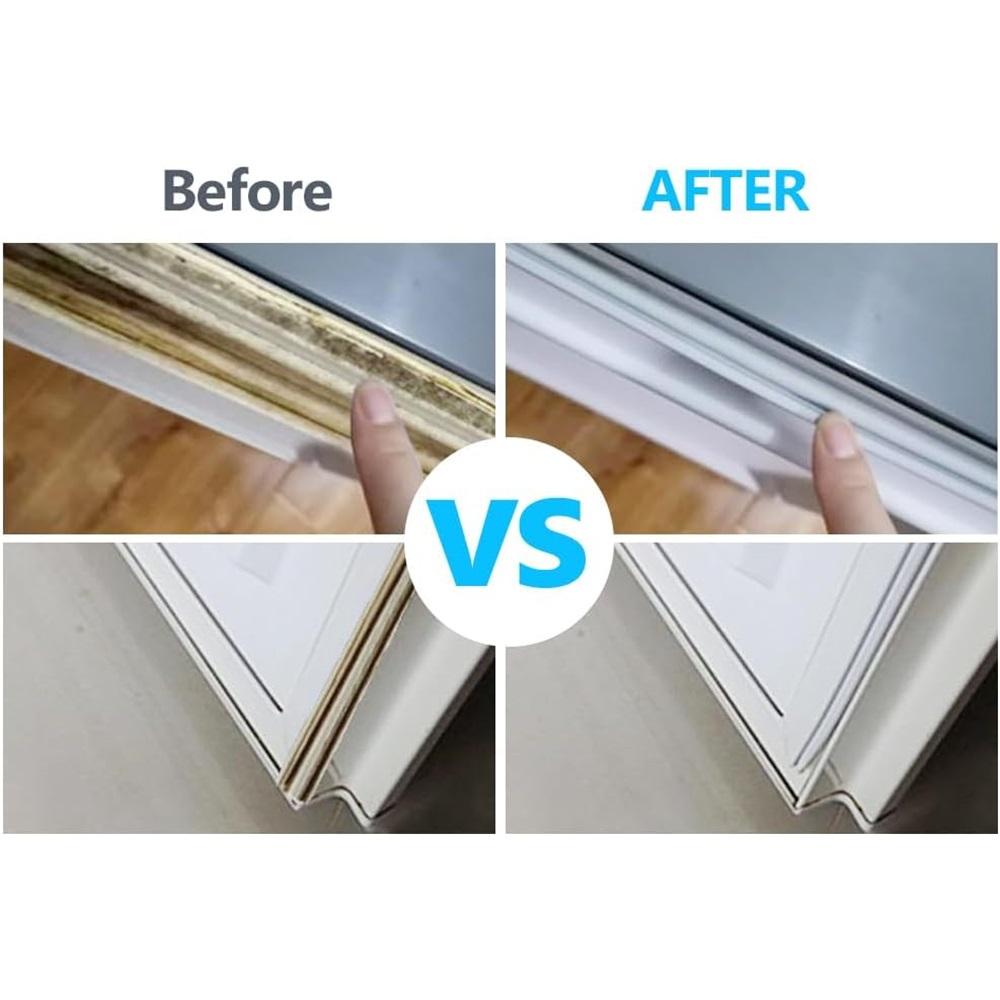 6-Pack Crevice Cleaning Brushes With Stiff Bristles – Corner Tools For Kitchen, Bathroom, Tight Spaces, Sliding Door Rails – Ergonomic Handle