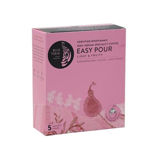 Blue Tokai Coffee Roasters Easy Pour Over Coffee Drip Bags - Light Roast | Pack Of 5 Sachets | 100% Arabica Beans | Ready to Brew in 2 Mins 100GM