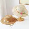 Flower Bucket Hat New Summer Big Brim Straw Hat Versatile Sun Hat Vacation Beach Sun Hat