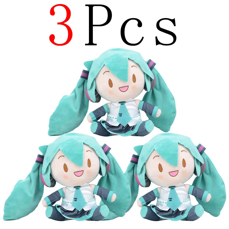 Cartoon 20cm Hatsune Miku Plush Doll Toy Anime sakura Miku snow Miku Character KawaiiSitting posture Fufu Kids Christmas Gift