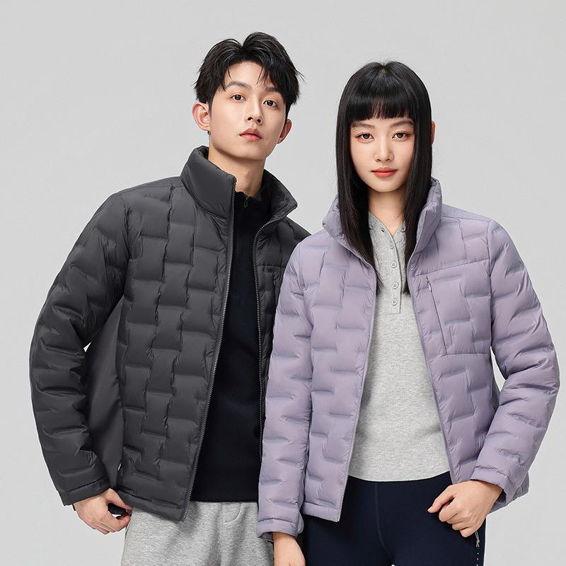 Light and thin down couple's outdoor sports to keep warm, light to carry, down jacket can be opened twice