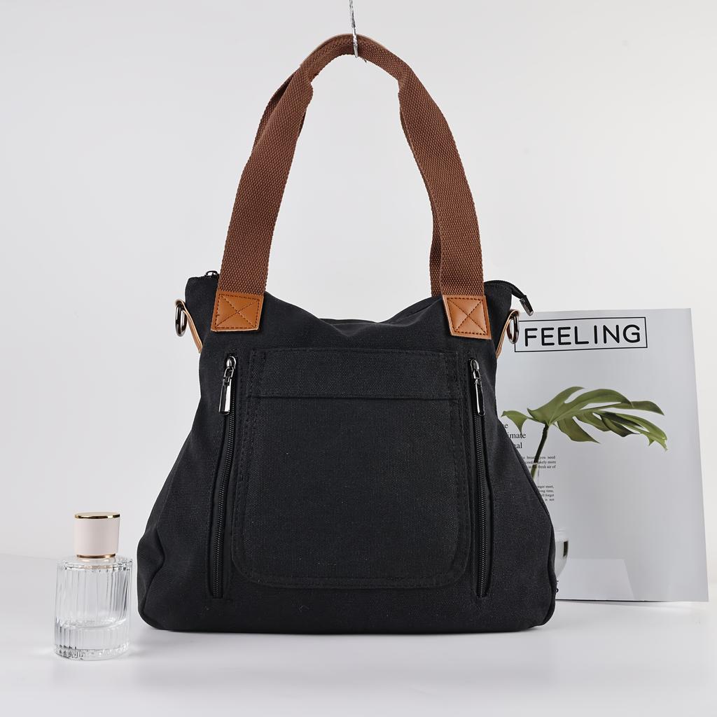 Preference for Bag Styles: Women'S Shoulder Bag Made of Canvas, Vintage Crossbody Bag, Fashionable and Casual Commuter Bag for Women
