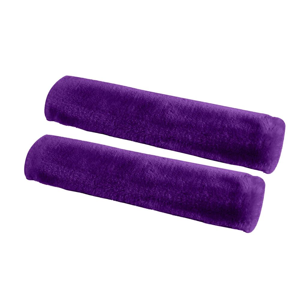 2Pack Soft Faux Sheepskin Car Seat Belt Pads Cover Seat Belt Shoulder Strap Covers Shoulder Pad For Car & Bag