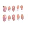Cherry Blossom French Pink Girly Elegant Handmade Wearable Nail Art Stickers