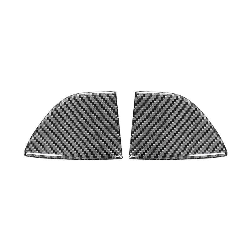 Carbon Fiber For Mazda 3 Axela 2017-2018 Car Front Bumper Triangle Panel Trim Cover Decoration Sticker Exterior Accessories