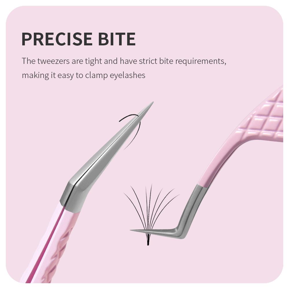 ANNAFRIS Fiber Tip Lash Tweezers Stainless Steel Eyelash Extension Tweezers Precise Fiber Anti-slip Tweezer Makeup Tools