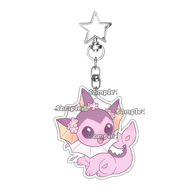 Anime Cartoon Umbreon Eevee Espeon Acrylic Keychain Key Chain Ring Backpack Charm Accessories Homemade Pendant Gift for Friends