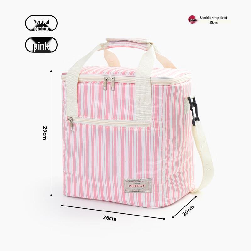 OEING Striped Insulated Lunch Bag