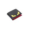 Fendi Monster Eyes Short Double Fold Color Block Calfskin Wallet Men Wallet Black Yellow 7M0001-O73-F0U9T