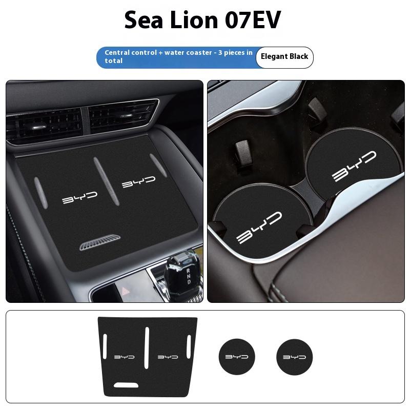 Pour BYD SeaLion 07 EV Voiture Porte-Gobelet Boîte de Rangement Console Centrale Tapis Doublure de Fente de Porte Antidérapant Accessoires Intérieurs Personnalisés