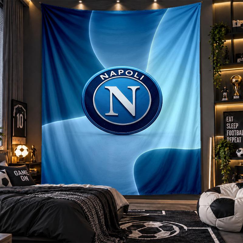 Wall Hanging Tapestry Napoli FC Print Cloth for Living Room Bedroom Home Decor