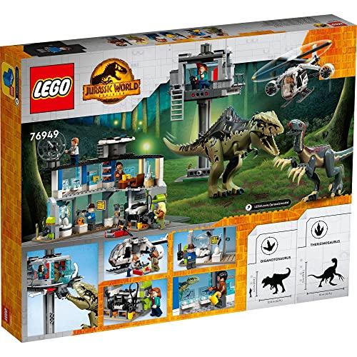 LEGO Jurassic World Giganotosaurus et Therizinosaurus Onslaught Jouet Bloc de jouets Filles 9 10 11 Élève de l'école primaire Dinosaure Animal Créature 76949