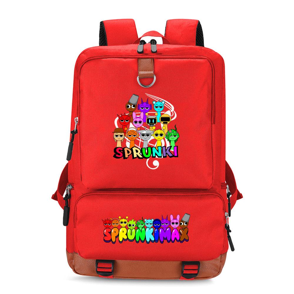 Srunki Backpack Multifunctional Large Capacity Business Backpack Lightweight Burden Reduction Primary and Secondary School Student Bag