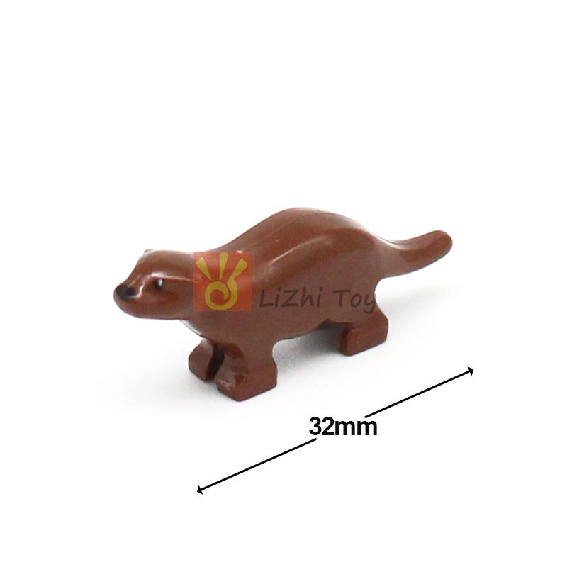MOC Animal Figure Brick Building Blocks Pet Zoo Dog Penguin Cat Clown Fish Bird Bear Bat Squirrel Owl DIY Model Toys Girls Kids