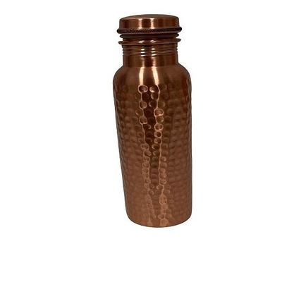 Copper  Water Bottle with Hammered Finish 970ml