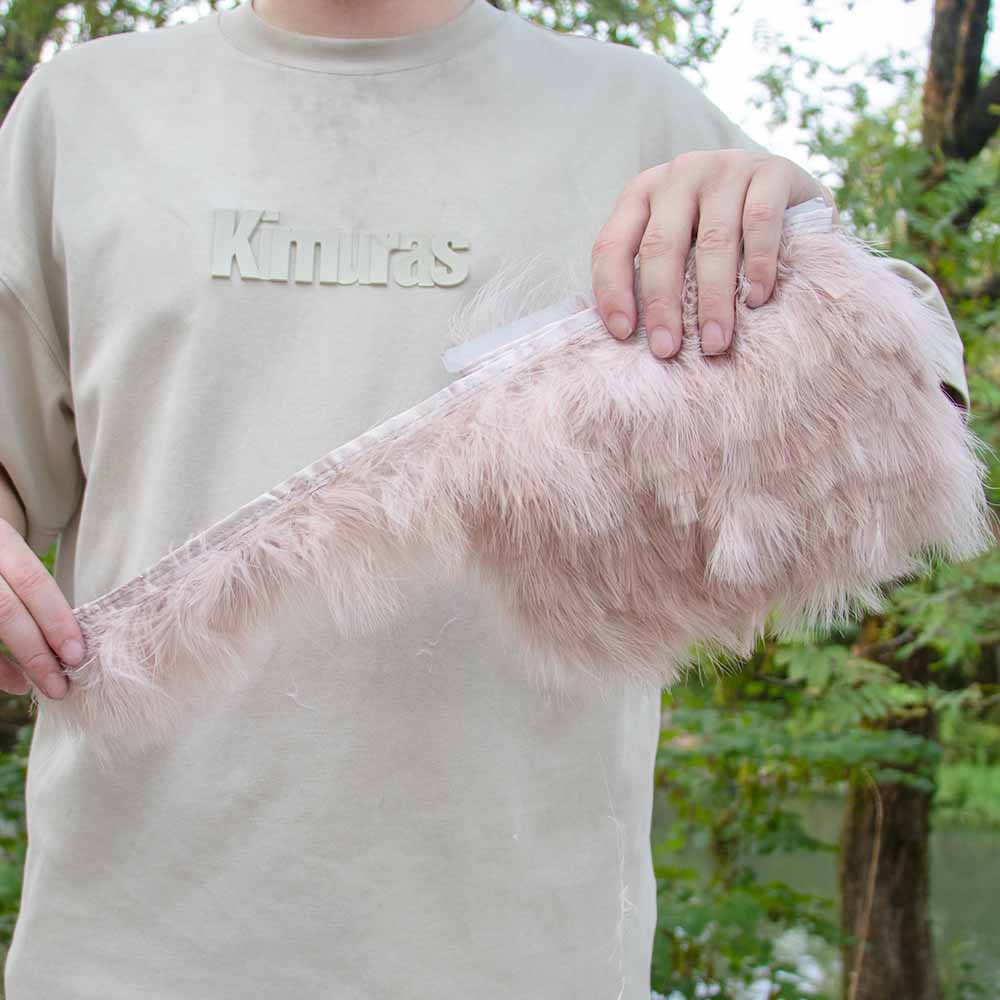 1M Weiche Truthahnfedern Besatz Fransen 8-10cm Weiß Marabu Feder für DIY Nähen Kleidung Bänder Hochzeitsfeier Kleid Dekoration