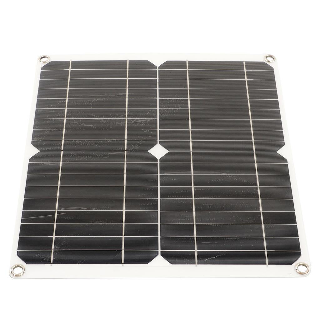 Solar Panel Monocrystalline Silicon Waterproof High Performance for RV Car Boat Trailer 20W 18V 30A