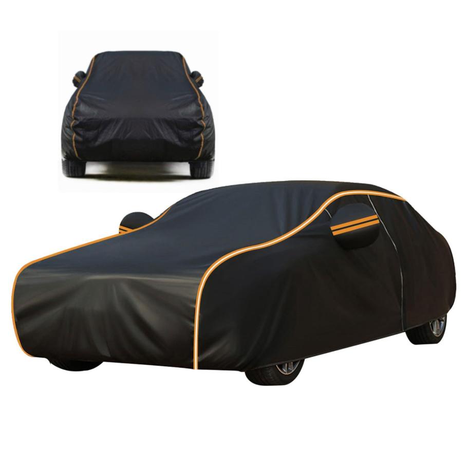 Universal Car Cover Oxford Cloth Full Vehicle Protection All-Season Sunshade Sunscreen Rainproof Waterproof for Cars M оранжевый