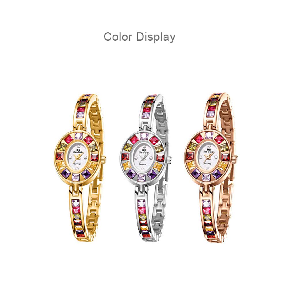 New Women Chain Watch Original Brand Luxury Rainbow Bracelet Wristwatch Gold Waterproof Ladies Fashion Quartz Watches Gift