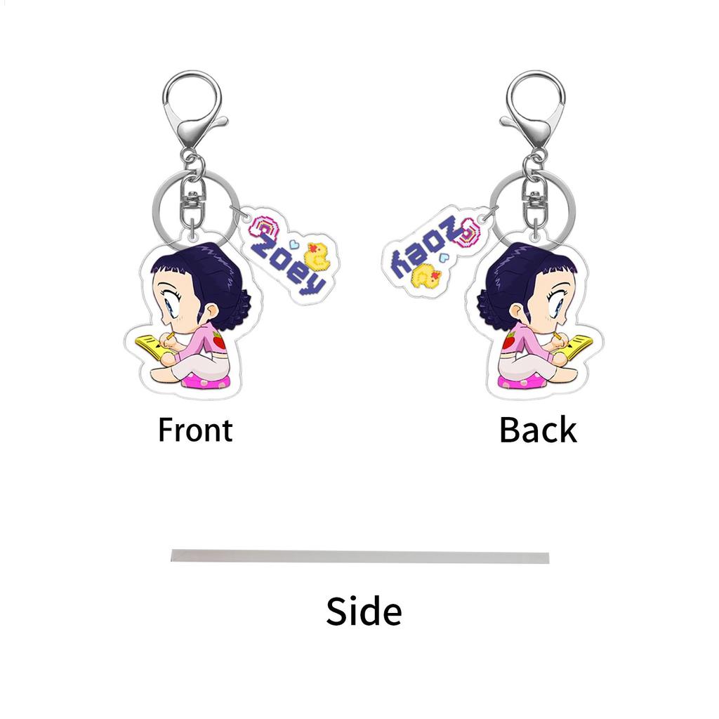 Acrylic Keychain Pendant Student School Bag Cute Decoration Small Gift