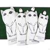 3pcs / 4pcs UT Cat Pattern Golf Hats wood top Cover, Guard Neck Cover