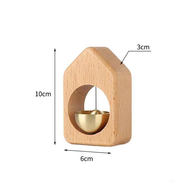 Wooden Wind Chimes Japanese Style Magnetic Wood Doorbell Hanging Decor Loud Door Bell Entering Reminder Home Decor