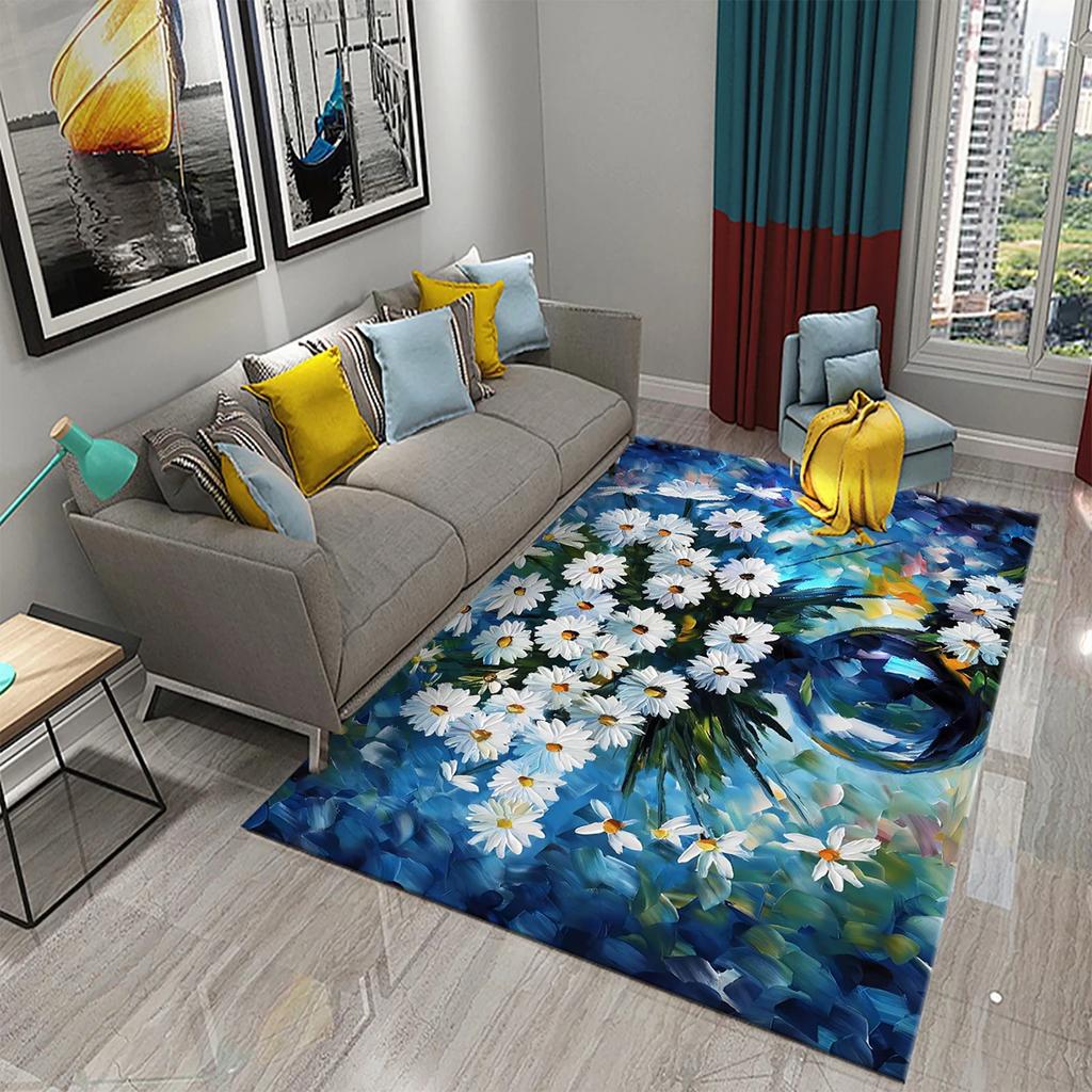 Tapete Espacial 3D Arte Visual Tapete Paisagem Adolescentes Design Moderno Tapetes de Área Retangulares Quarto Tapetes Macios Tapete Plano Sala de Estar Tapete de Porta