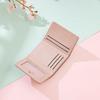 Multiple Card Slot Short PU Wallet Portable Folding Coin Purse Pouch Cute Tri-Fold Purses  Women