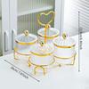 Food Storage Jar Nut and Candy Serving Tray Easy To Refill Multi Compartments Platter Nordic Dried