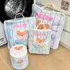 Cute Cartoon Cat Puppy Zippered Mesh Laundry Bags Anti-deformation Anti-Winding Protective Washing Bag Breathable Laundry Care